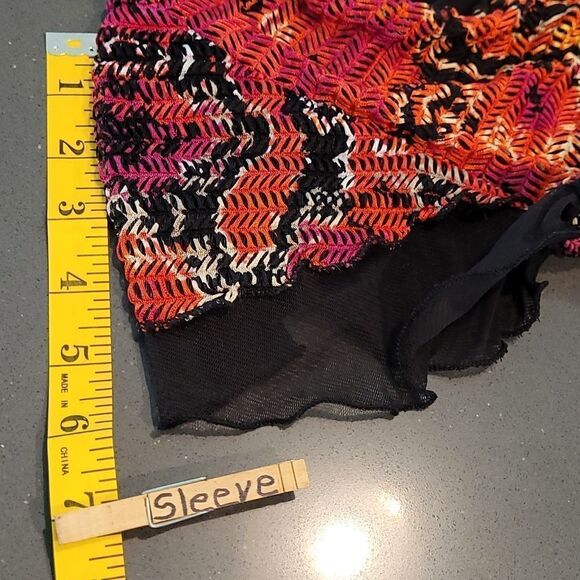 Cocomo petite sz PM blouse orange/blk - Picture 5 of 7